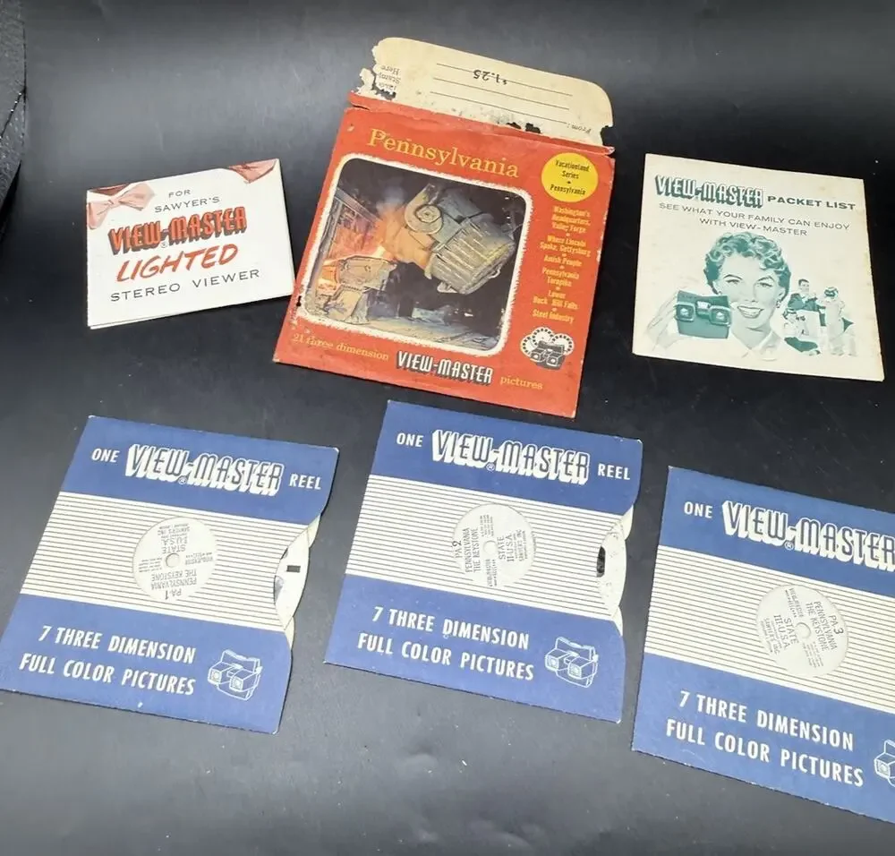 Sawyer's View-Master Vacationland Series PENNSYLVANIA 1955 Issue 3 Disks